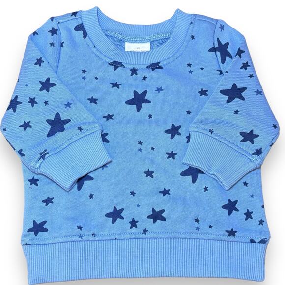 Moon & Back by Hanna Andersson Star Sweatshirt Size 3-6 Months Organic Cotton - Picture 1 of 5